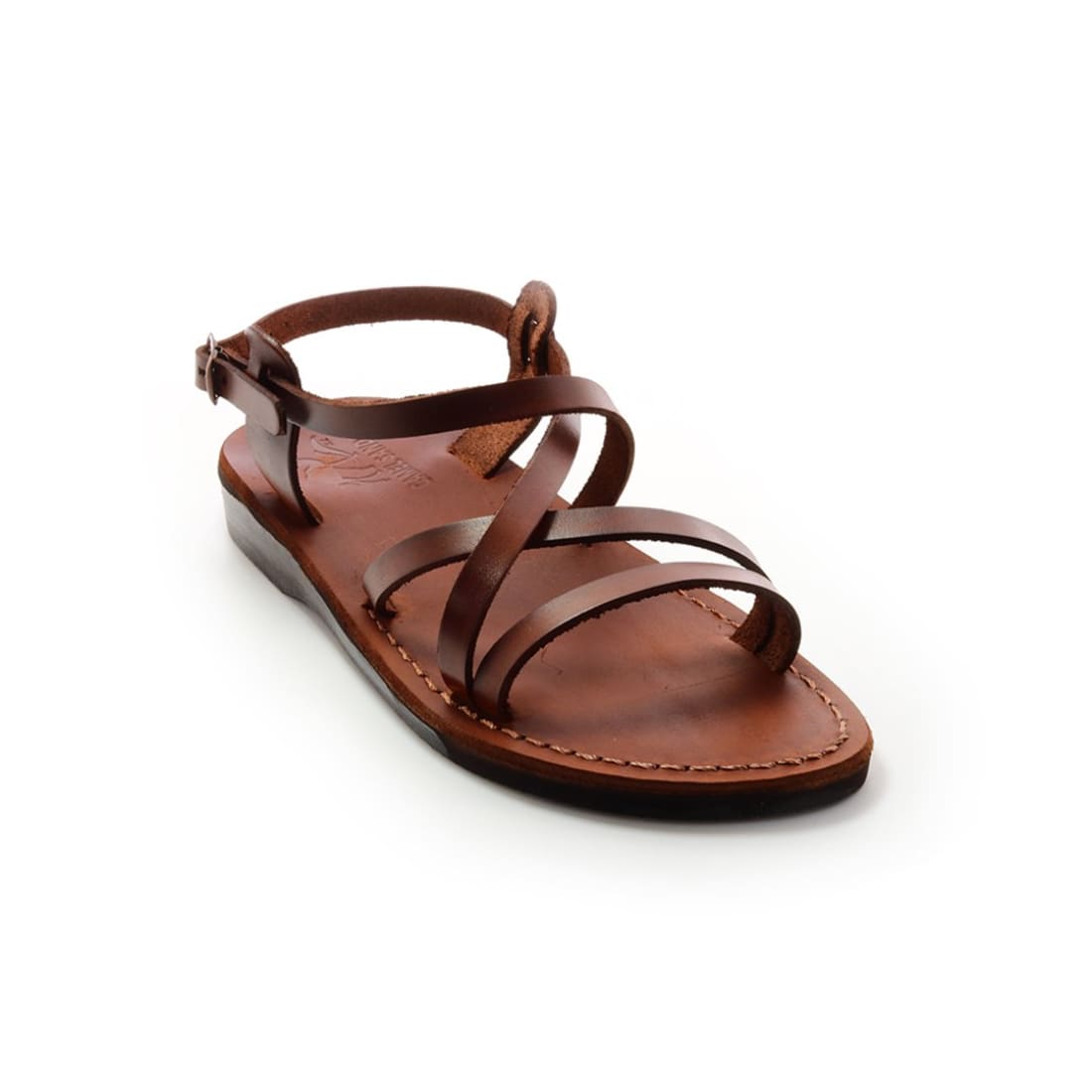 - Leather sandal with ankle strap – - Leather Creations
