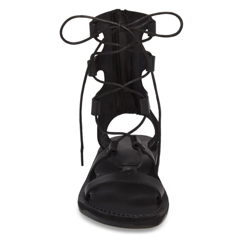  sandals, Women's Leather Lace-Up Sandals Black Leather Sandals - Holysouq - Handmade Leather Creations