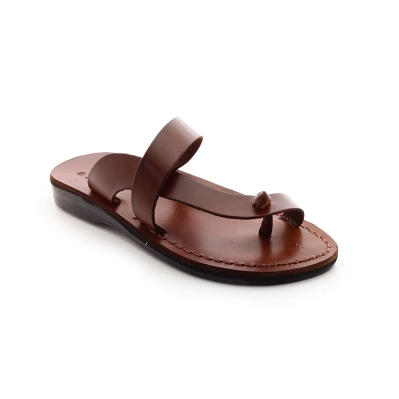  sandals, Women Brown leather slippers Model 43 - Holysouq - Handmade Leather Creations