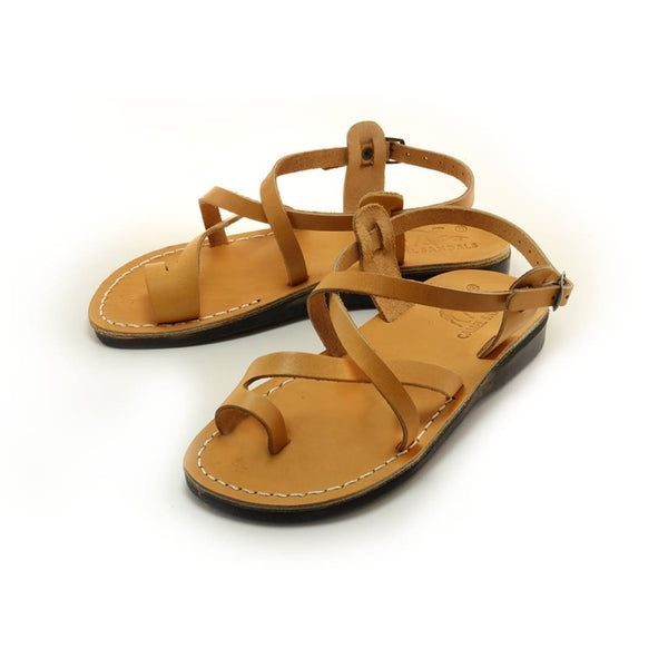 sandals, Tan Leather sandals Model 6 natural - Holysouq - Handmade Leather Creations