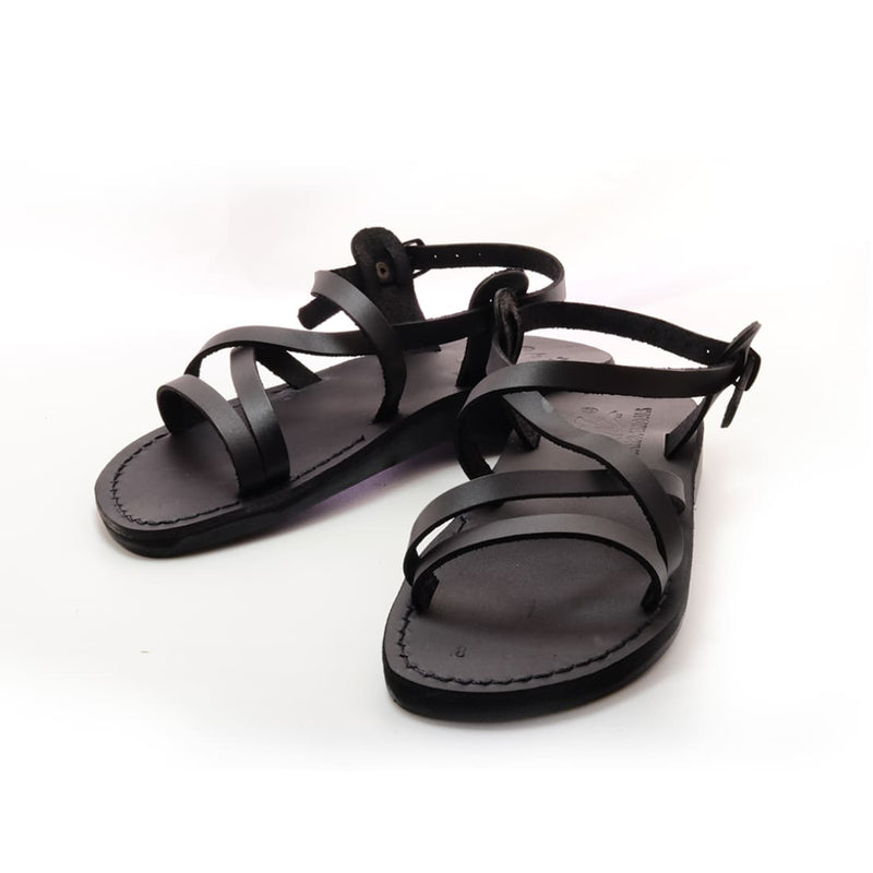  sandals, Handmade Greek sandals Black Model 2 - Holysouq - Handmade Leather Creations