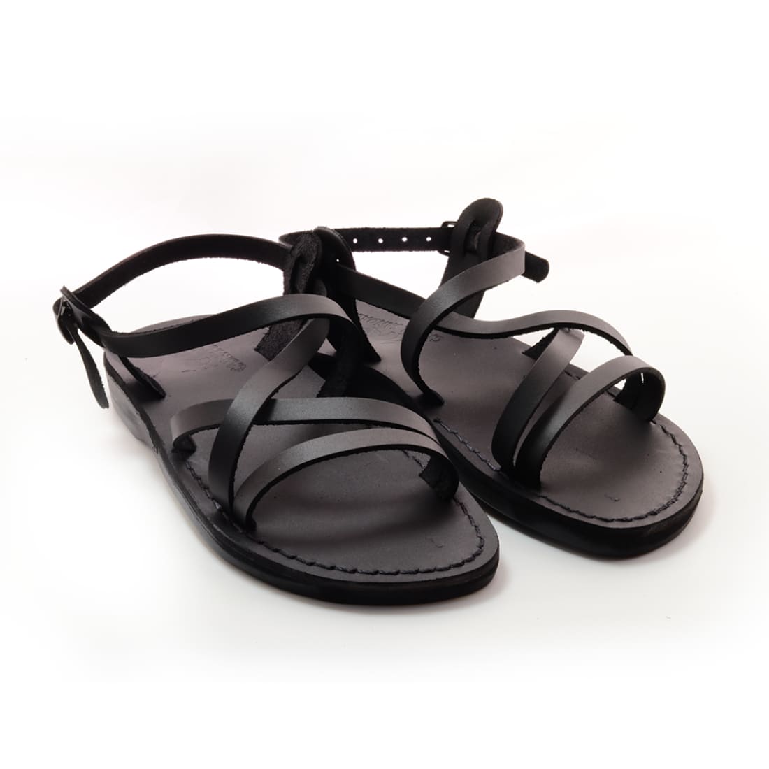 Ares - Leather sandal with ankle strap – Holysouq - Handmade Leather ...