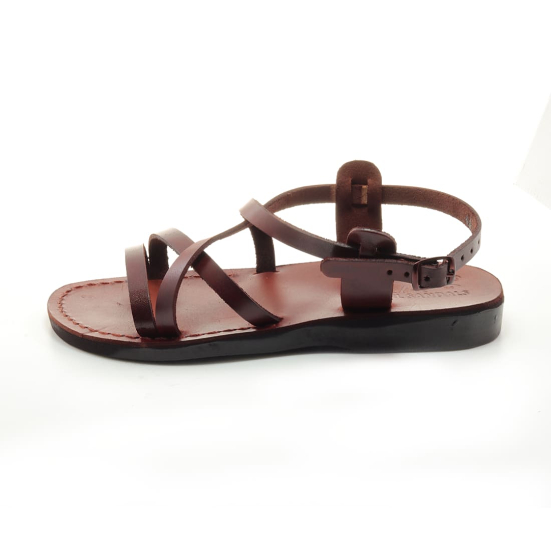 Ares - Leather sandal with ankle strap – Holysouq - Handmade Leather ...