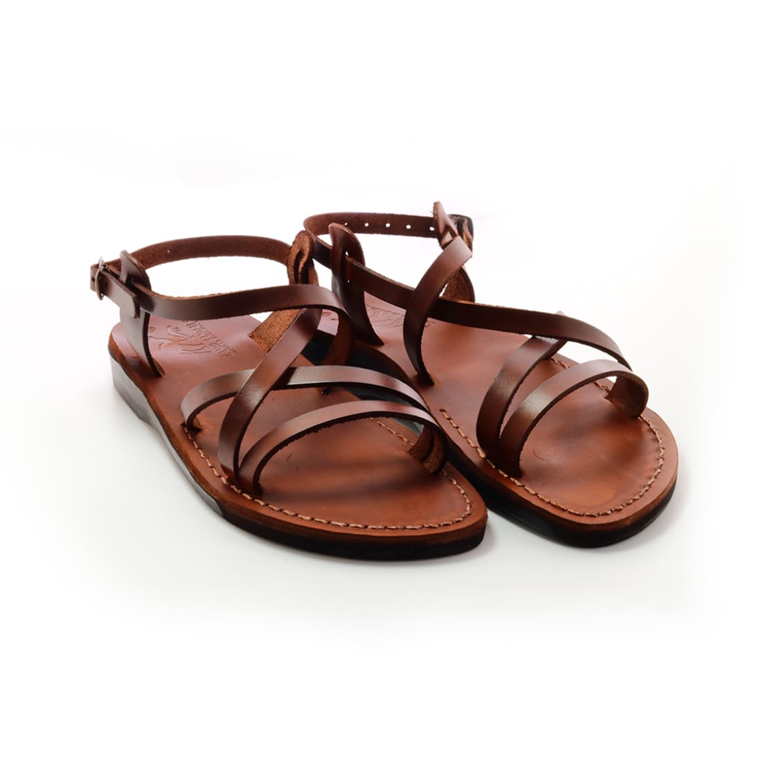 Ares - Leather sandal with ankle strap – Holysouq - Handmade Leather ...