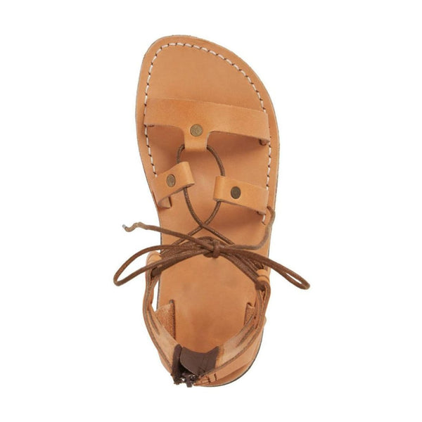  sandals, Women's Leather Lace-Up Sandals tan Leather Sandals - Holysouq - Handmade Leather Creations