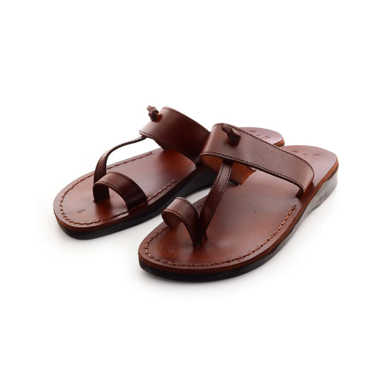  sandals, Men Leather Toe ring Slippers Model 10 - Holysouq - Handmade Leather Creations