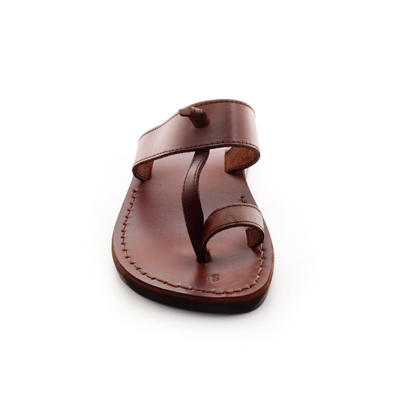  sandals, Men Leather Toe ring Slippers Model 10 - Holysouq - Handmade Leather Creations