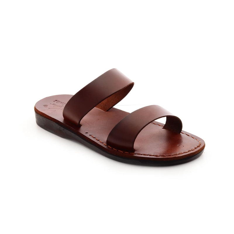  sandals, Brown leather slippers Model 15 - Holysouq - Handmade Leather Creations