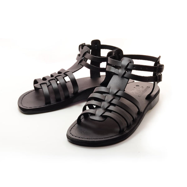  sandals, Black Gladiator sandals for women Model 70 - Holysouq - Handmade Leather Creations
