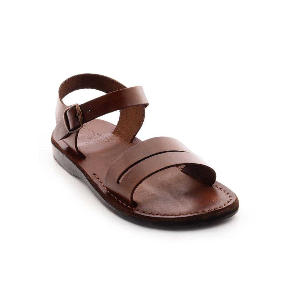 Ares - Black leather sandal with ankle strap – Holysouq - Handmade Leather  Creations