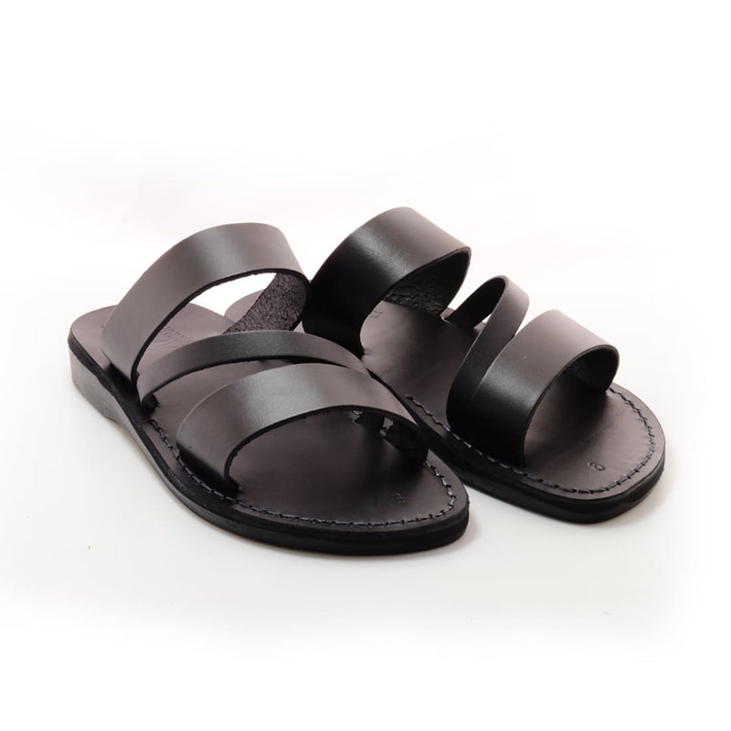  sandals, Black Leather Sandals Model 9 - Holysouq - Handmade Leather Creations