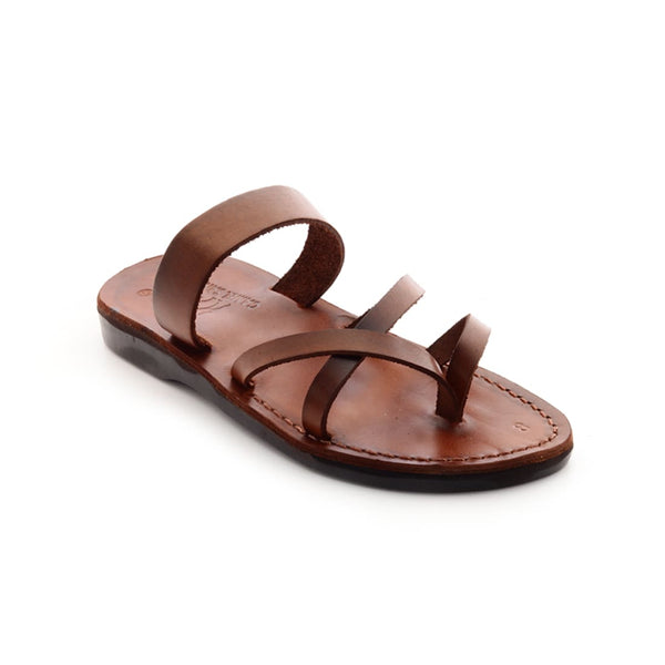  sandals, Brown leather slippers Model 4 - Holysouq - Handmade Leather Creations
