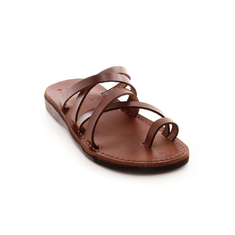 Naomi - Leather toe ring slip-on sandal - sandals