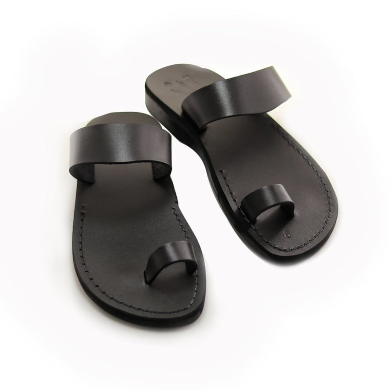 mens genuine leather gladiator sandals strap ankle high toe ring cuff Greek  | eBay