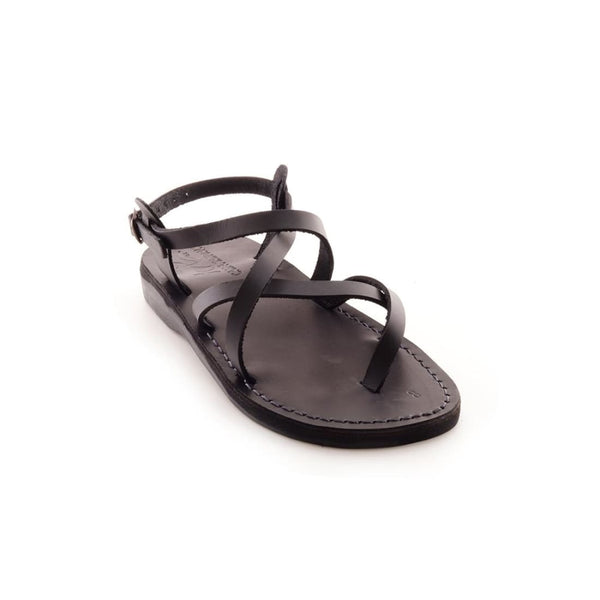 Zorah - Black leather thong sandal - 35 / Black - sandals
