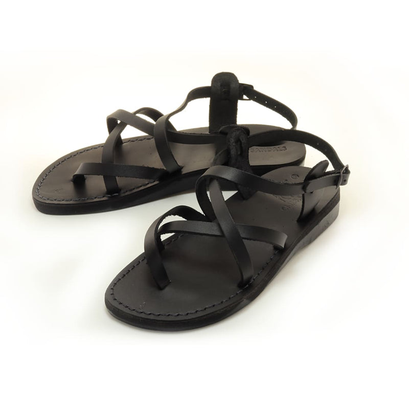  sandals, Thong Leather Sandals Black Model 3 - Holysouq - Handmade Leather Creations
