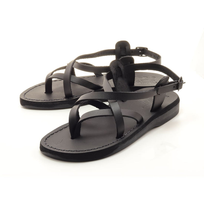  sandals, Thong Leather Sandals Black Model 3 - Holysouq - Handmade Leather Creations